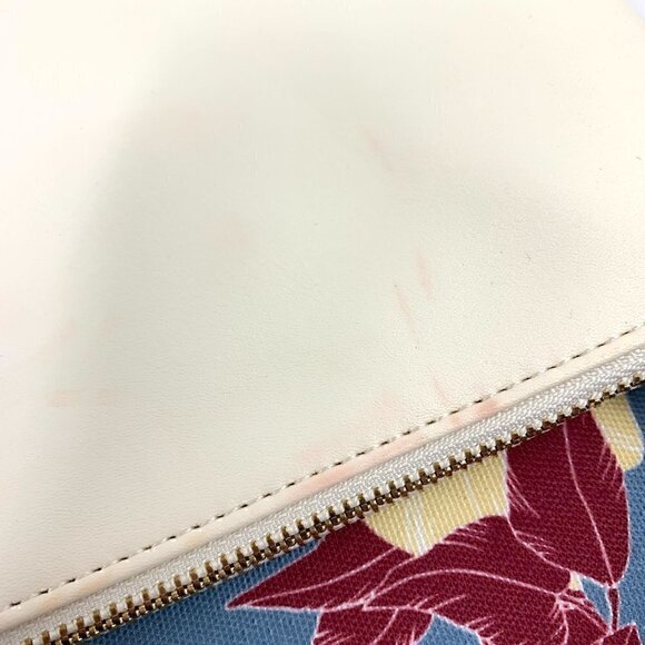 Rachel Pally Leather Trimmed Fold Over Clutch - Cream Multicolor Floral Print - Picture 12 of 13